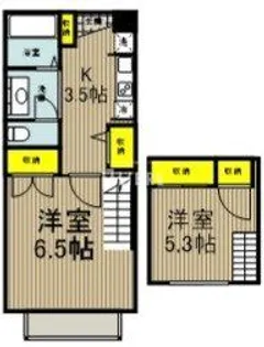 東京都小平市小川東町5【アパート】の間取り