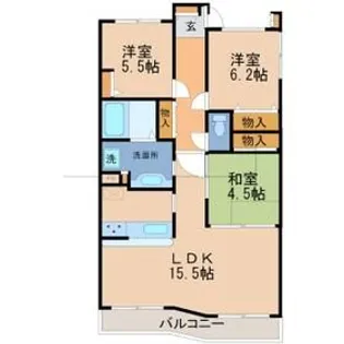 ナイスパークステイツ桜【4階】の間取り