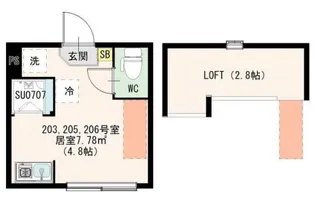 アカリテラス板橋本町【2階】の間取り