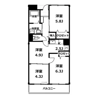 ラ・フィネ【2階】の間取り