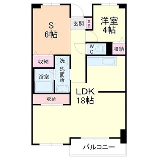 パークビュー四ツ池【7階】の間取り