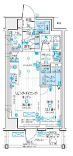 デュオステージ北千住III【5階】の間取り