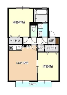 ウィルモアSATOU B棟【2階】の間取り