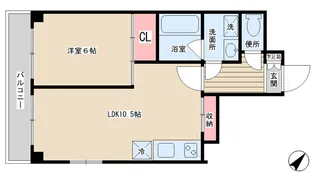 クリスタルパレス【5階】の間取り