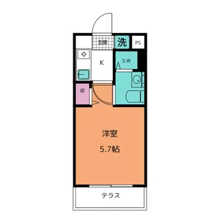 1Kの間取り画像