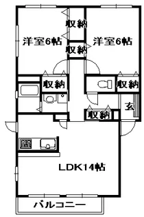 MAST COURT藤原台A棟【2階】の間取り