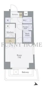 東京都渋谷区東2【マンション】の間取り