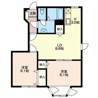 アメニティMK【1階】の間取り