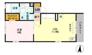 ヴェリナ旭町【1階】の間取り