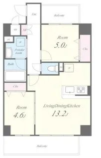 東京都国立市東1【マンション】の間取り