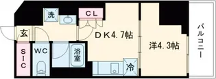 AIFLAT若松河田【12階】の間取り