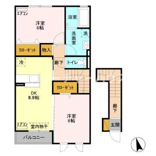 カーサR・T B【2階】の間取り