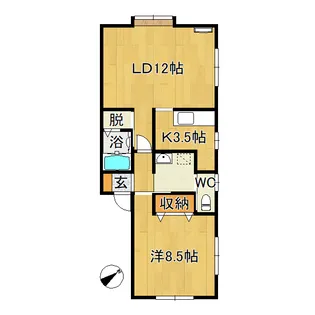 コーポラスイチローA棟【1階】の間取り