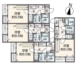 Calm藤崎【1階】の間取り