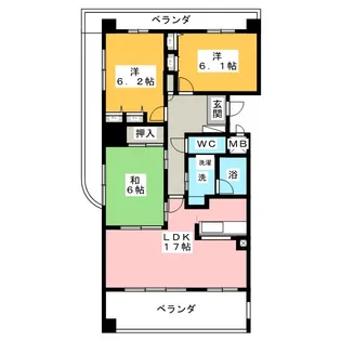 サン・フォレスト平島【5階】の間取り