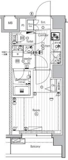 プレミアムキューブ品川戸越【2階】の間取り