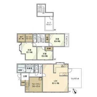 神奈川県鎌倉市材木座5【一戸建】の間取り