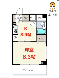 アソルティ関内大通公園【2階】の間取り