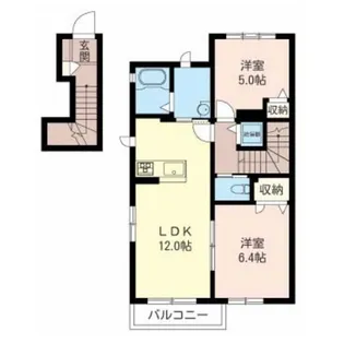 セレスティI【2階】の間取り