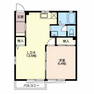 ジュネス清水【1階】の間取り