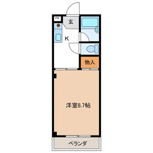 マンション若山【1階】の間取り