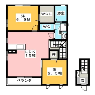 ウィル東山【1階】の間取り