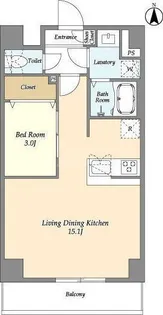 アルファコート谷在家【8階】の間取り
