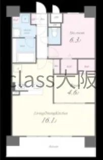 アウトフィールド海老江【6階】の間取り