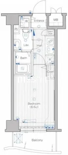 グランドガーラ高輪【13階】の間取り