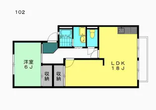 グリ-ンハイツ今川【1階】の間取り