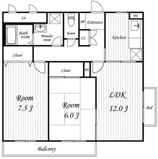 ドルミ国立【2階】の間取り