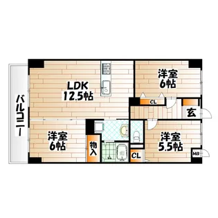 クレセール守恒【5階】の間取り