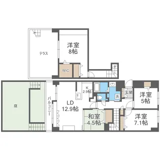 ダイアパレス月寒中央通【1階】の間取り