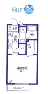 ワンズ イースト【1階】の間取り