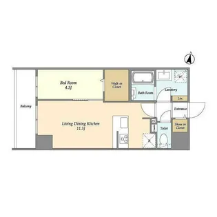 HF北千住レジデンス(エイチエフキタセンジュレジデンス)【12階】の間取り