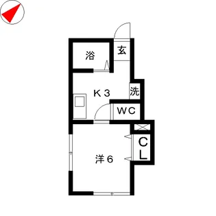 ハイム長崎【1階】の間取り