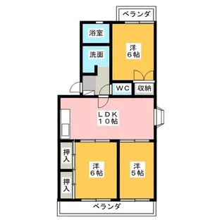 クレール松岡【3階】の間取り