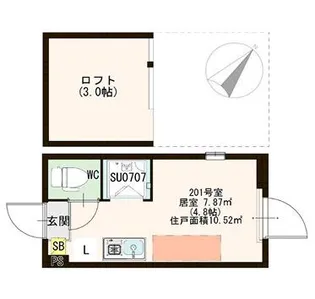 ハーモニーテラス野沢II【2階】の間取り