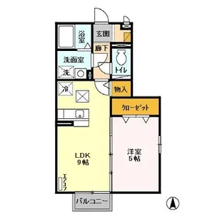 サンシャトー II【1階】の間取り