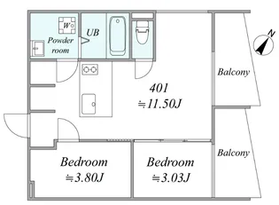 trias166【4階】の間取り