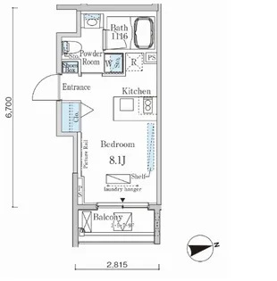 カーサスプレンディッド麻布十番【3階】の間取り