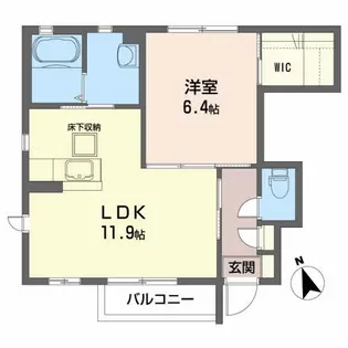 エクセレントシティ岩切A【1階】の間取り