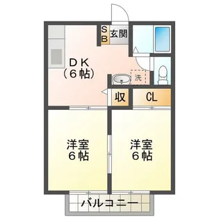 サンシティ杉の本II【2階】の間取り