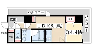 グランセジュール江坂【5階】の間取り
