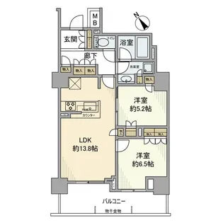 ミッドオアシスタワーズタワー棟【20階】の間取り