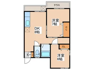 第5みのり荘【1階】の間取り
