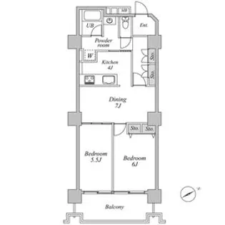 六本木ビュータワー【10階】の間取り