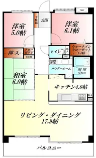 コンフォートパティオ熊谷東【5階】の間取り