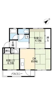 UR西大和片岡台【3階】の間取り