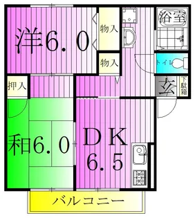 セントパークハイツ B【2階】の間取り